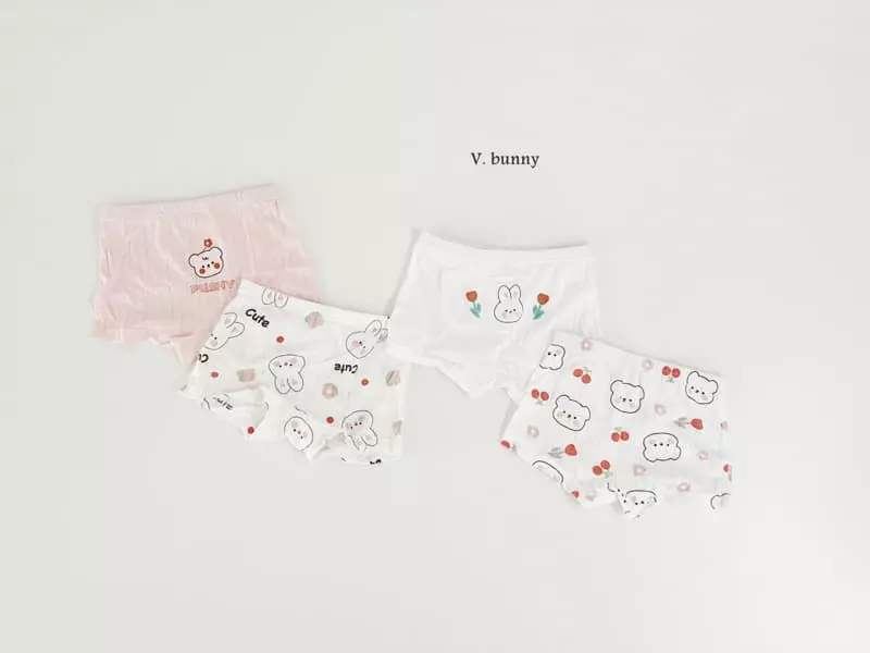 V Bunny - Korean Children Fashion - #fashionkids - Push Underwear Set Girl - 2