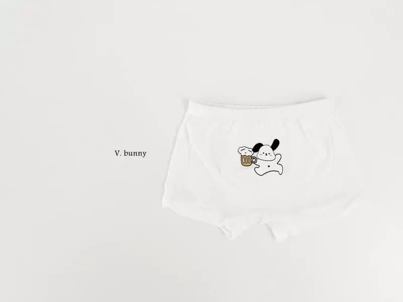 V Bunny - Korean Children Fashion - #kidsstore - White Underwear Set Boy - 6