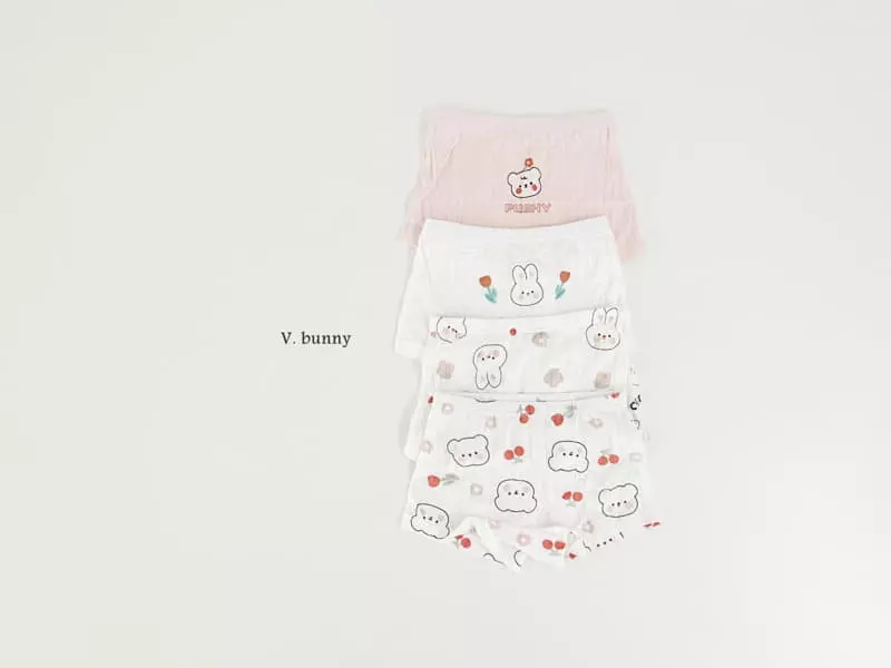 V Bunny - Korean Children Fashion - #kidsshorts - Push Underwear Set Girl - 4