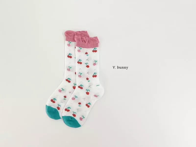 V Bunny - Korean Children Fashion - #kidzfashiontrend - Fruit Flower Socks Set - 8