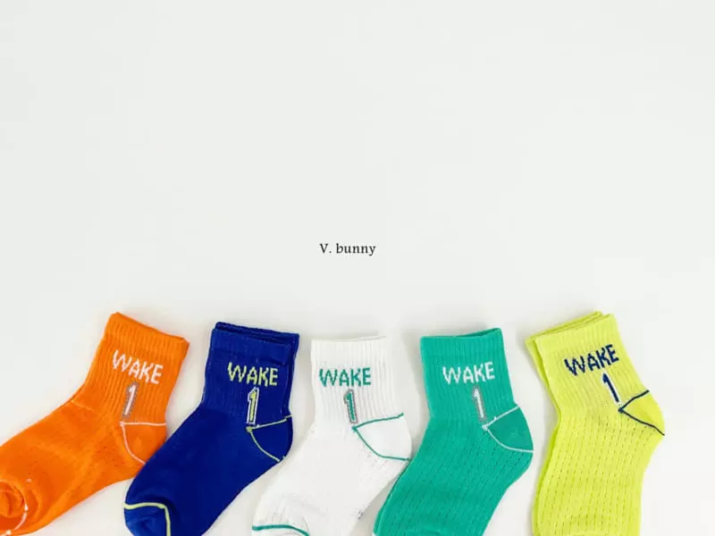 V Bunny - Korean Children Fashion - #littlefashionista - Wake Socks Set - 11