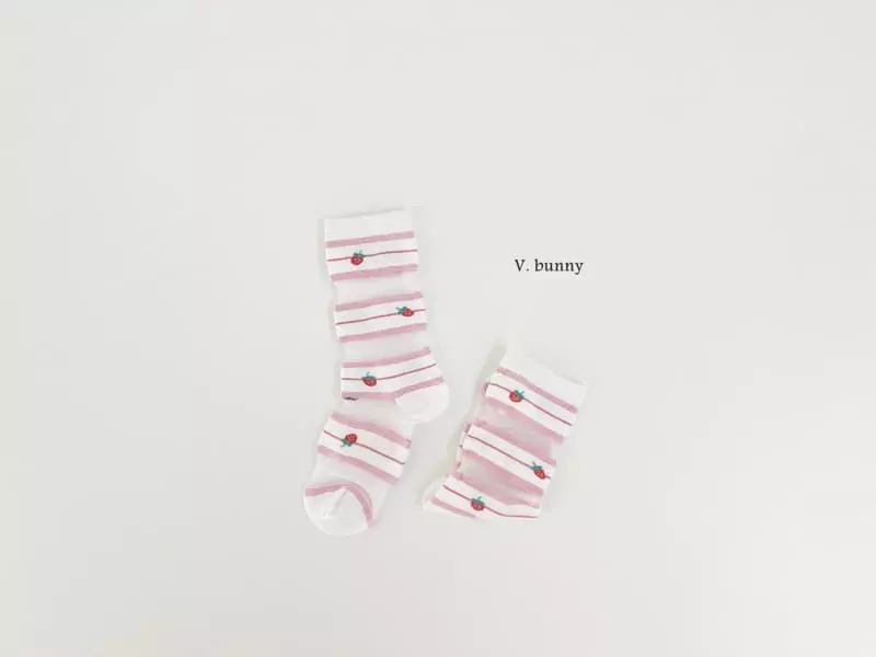 V Bunny - Korean Children Fashion - #magicofchildhood - Embossing Socks Set - 4