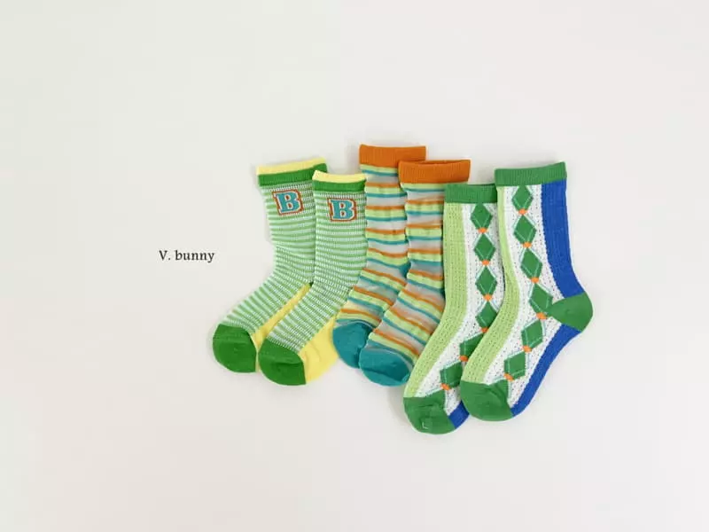V Bunny - Korean Children Fashion - #minifashionista - Dia Socks Set