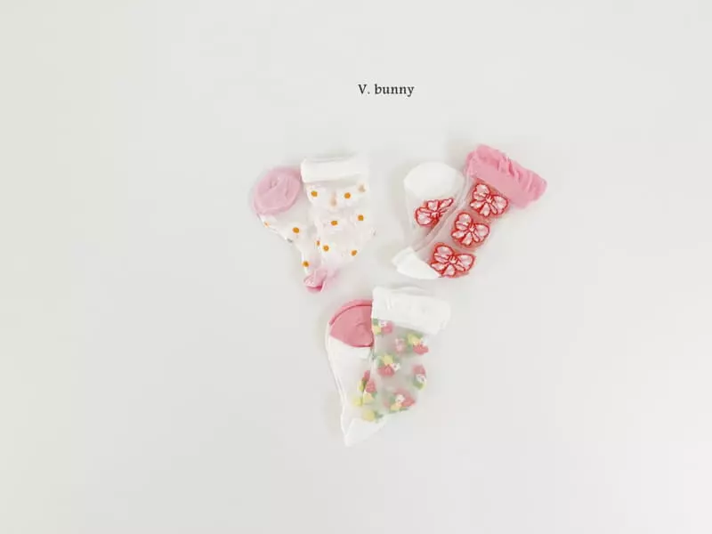 V Bunny - Korean Children Fashion - #minifashionista - Aritti Socks Set - 4