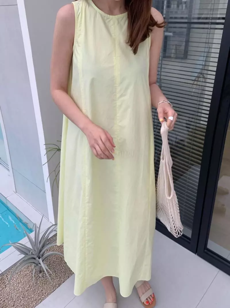 Vannuvo - Korean Women Fashion - #momslook - Slit String One-piece - 3