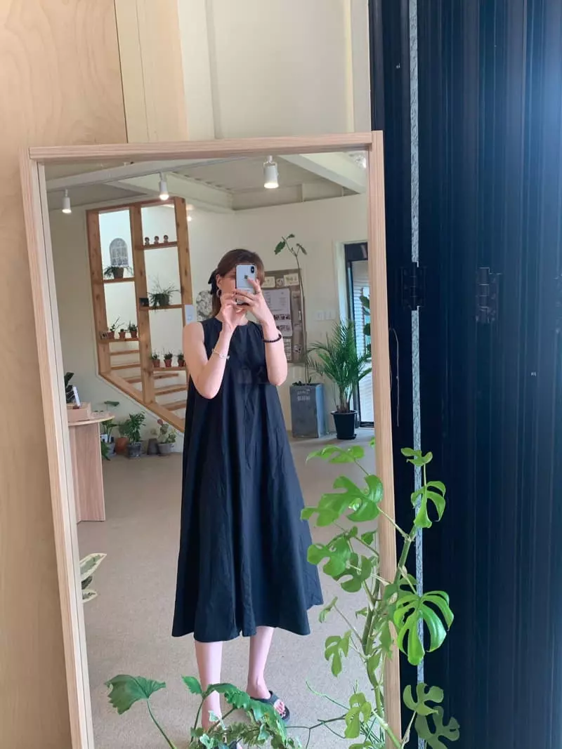 Vannuvo - Korean Women Fashion - #momslook - Slit String One-piece - 5
