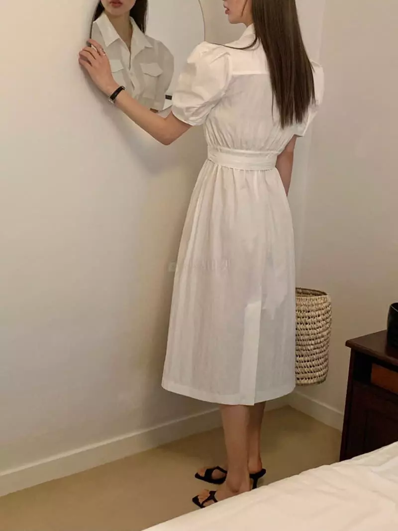 Vannuvo - Korean Women Fashion - #momslook - More Shirt Pocket One-piece - 3