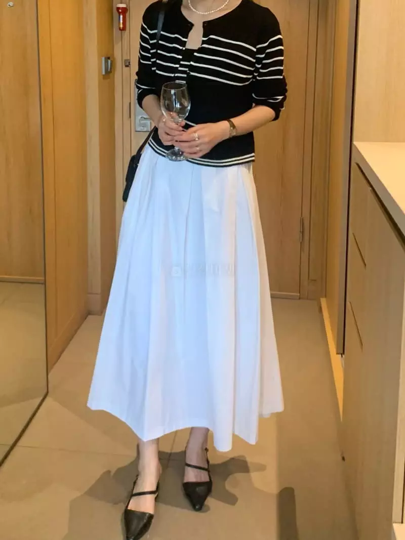 Vannuvo - Korean Women Fashion - #momslook - Linen Stripes Sleeveless Top Bottom Set - 5