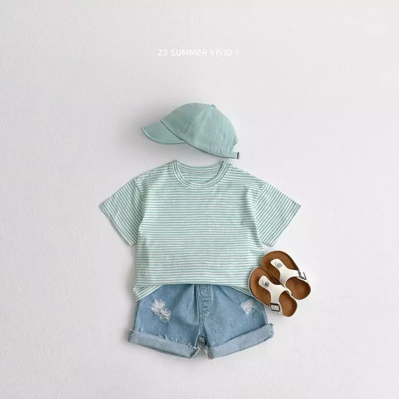 Vivid I - Korean Children Fashion - #Kfashion4kids - Stripes Tee - 8