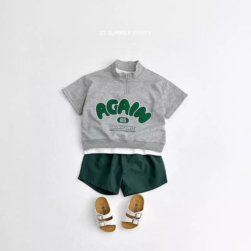 Vivid I - Korean Children Fashion - #Kfashion4kids - Again Top Bottom Set - 9