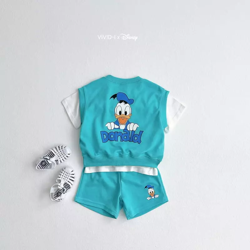 Vivid I - Korean Children Fashion - #Kfashion4kids - D Vest Top Bottom Set - 8