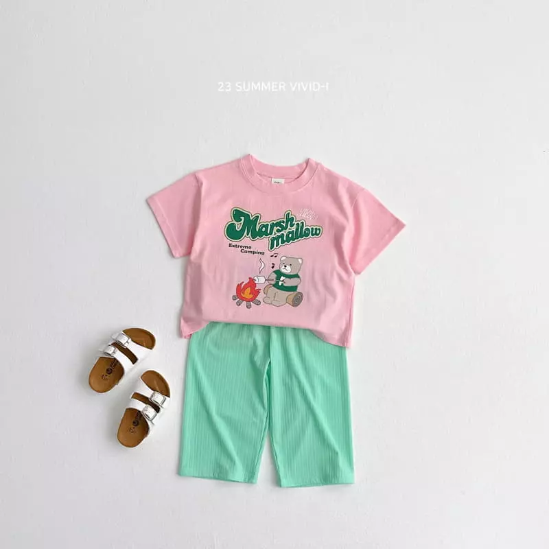 Vivid I - Korean Children Fashion - #Kfashion4kids - Mashmello Top Bottom Set - 6