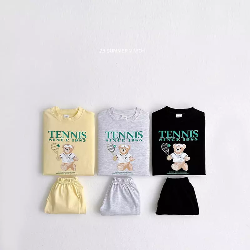 Vivid I - Korean Children Fashion - #Kfashion4kids - Tennis Top Bottom Set