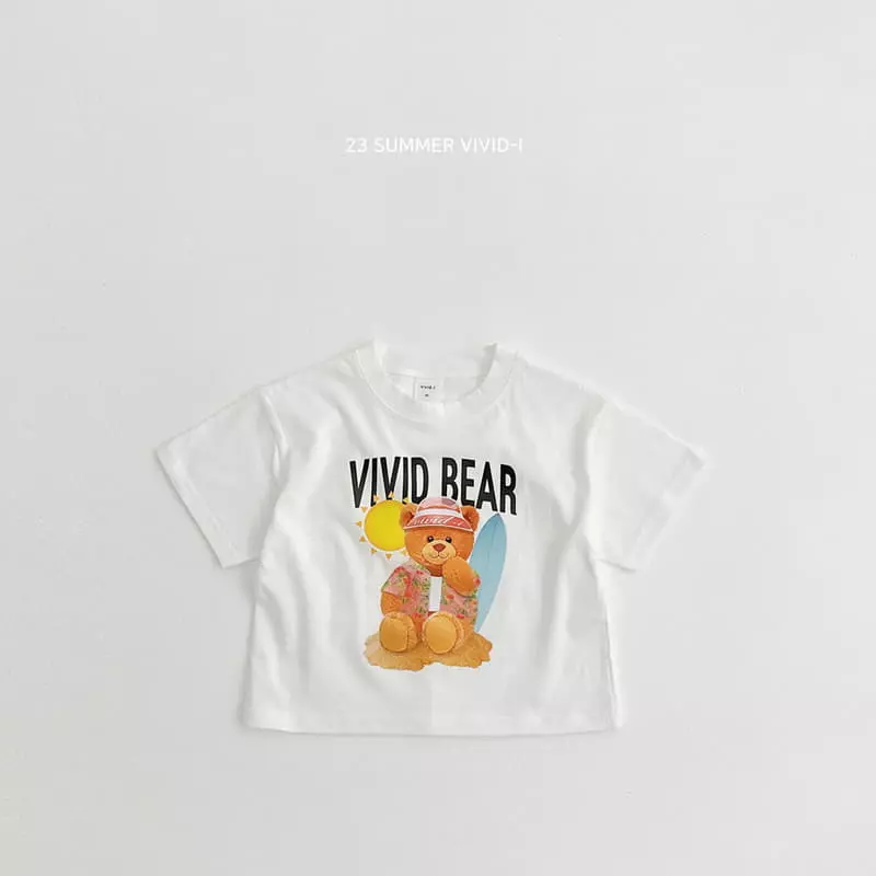 Vivid I - Korean Children Fashion - #childofig - Sun Cap Bear Tee - 2