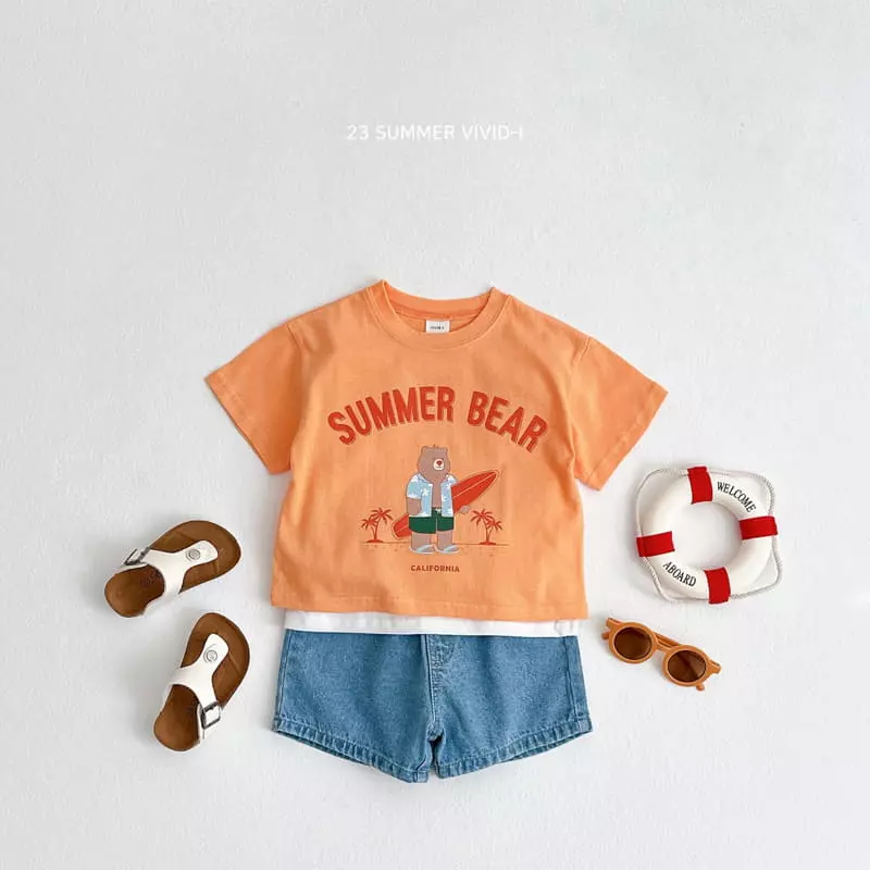 Vivid I - Korean Children Fashion - #childofig - Surfer Bear Tee - 8