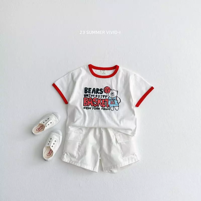 Vivid I - Korean Children Fashion - #prettylittlegirls - Dunk Piping Tee - 4