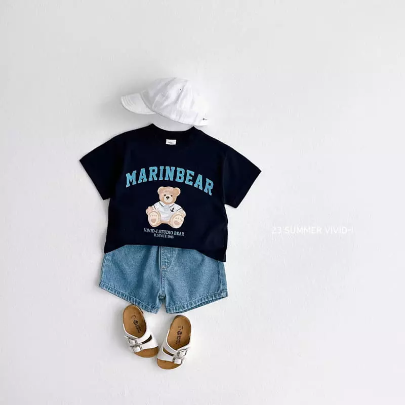 Vivid I - Korean Children Fashion - #childofig - Marine Bear Top Bottom Set - 12