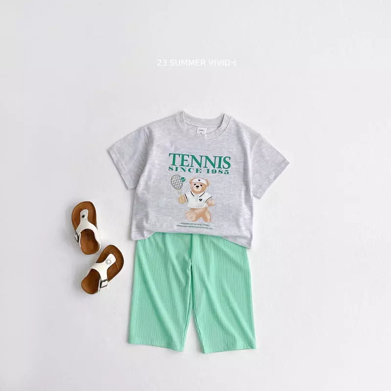 Vivid I - Korean Children Fashion - #childofig - Tennis Top Bottom Set - 9