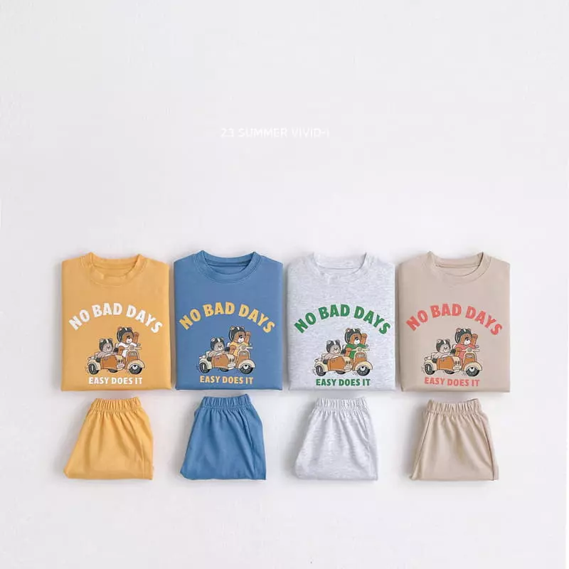 Vivid I - Korean Children Fashion - #childofig - Couple Bike Top Bottom Set