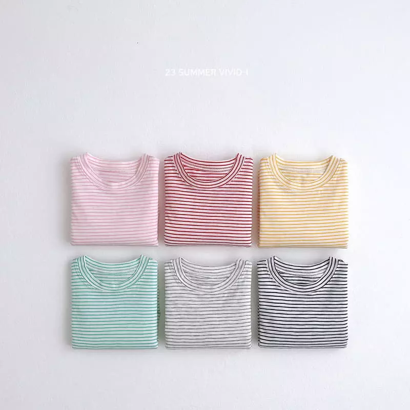 Vivid I - Korean Children Fashion - #childrensboutique - Stripes Tee