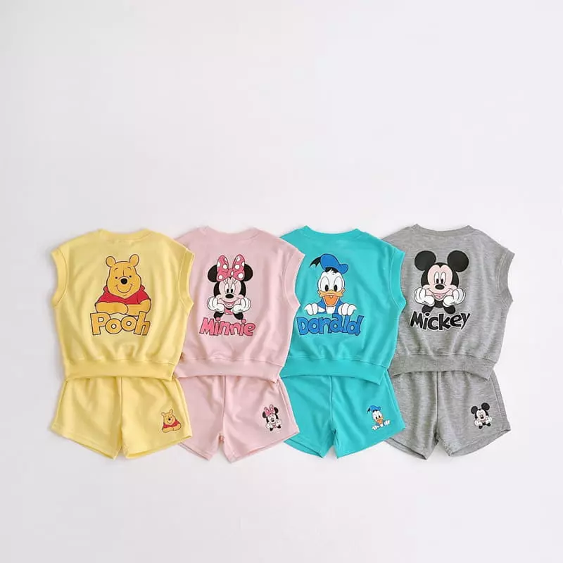 Vivid I - Korean Children Fashion - #childrensboutique - D Vest Top Bottom Set