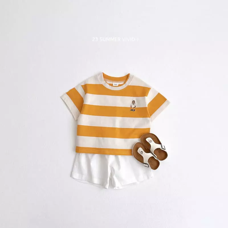 Vivid I - Korean Children Fashion - #discoveringself - Big Stripes Tee - 6
