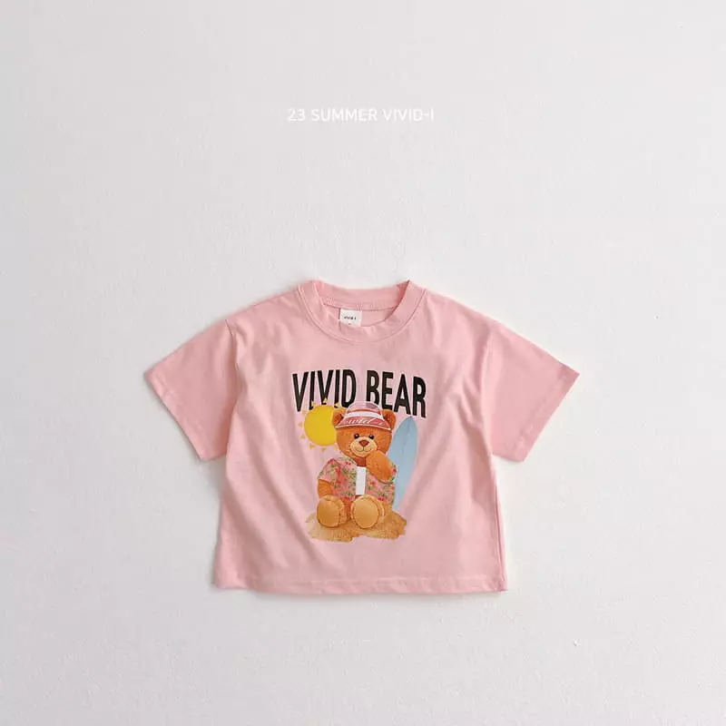 Vivid I - Korean Children Fashion - #discoveringself - Sun Cap Bear Tee - 5