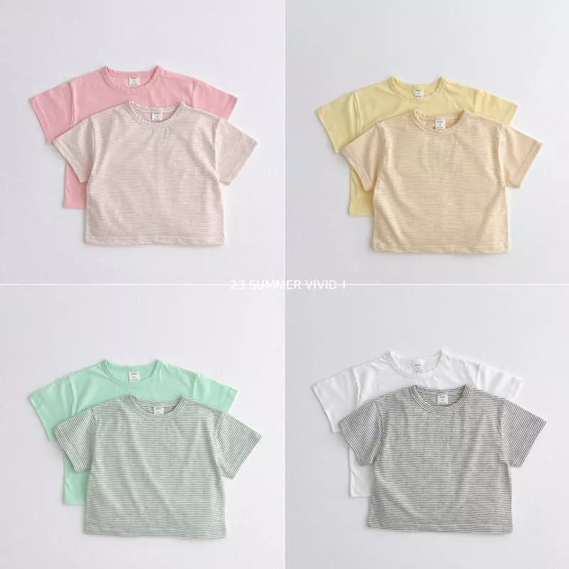 Vivid I - Korean Children Fashion - #discoveringself - One Plus One Tee - 2
