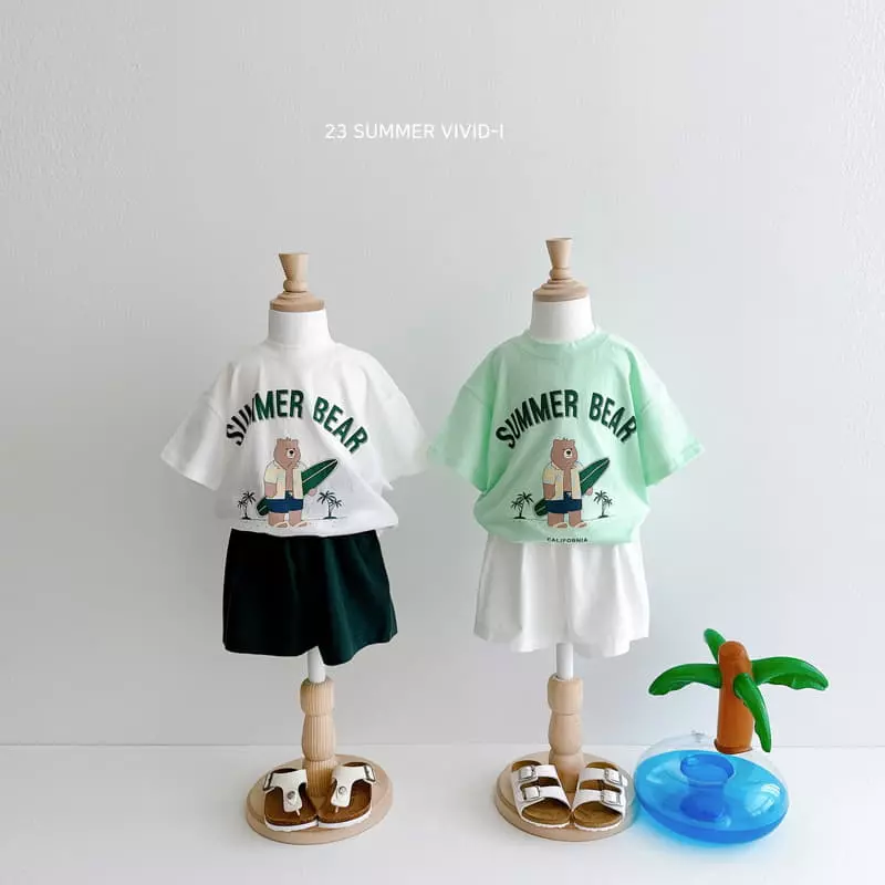 Vivid I - Korean Children Fashion - #discoveringself - Surfer Bear Tee - 11