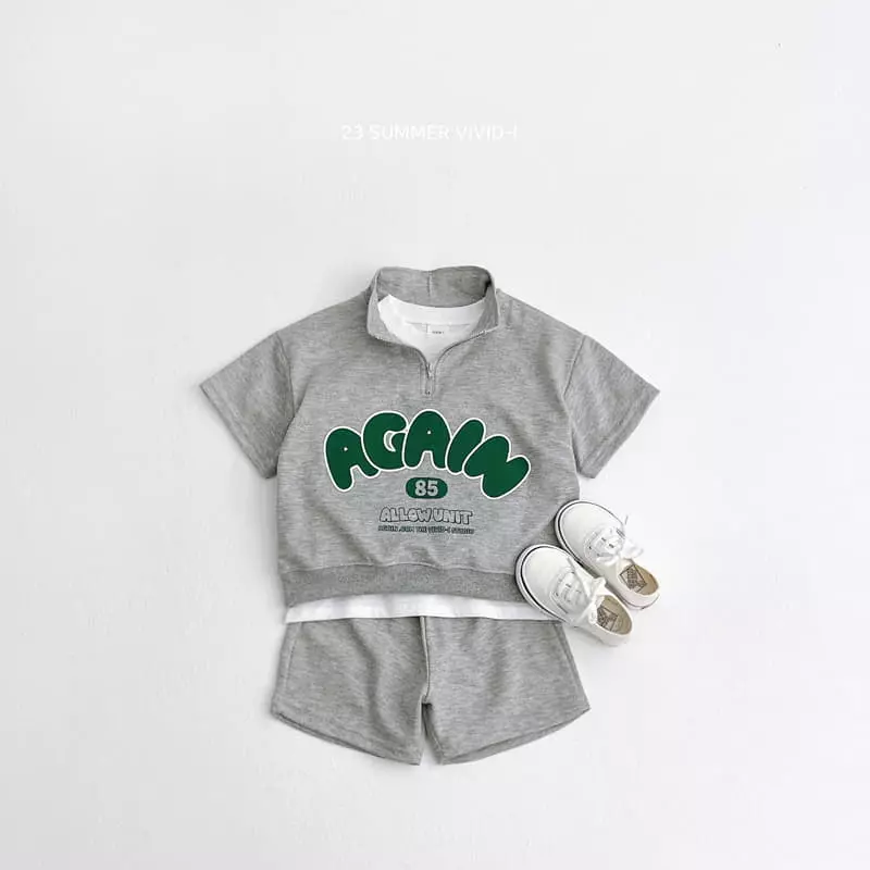 Vivid I - Korean Children Fashion - #designkidswear - Again Top Bottom Set - 4