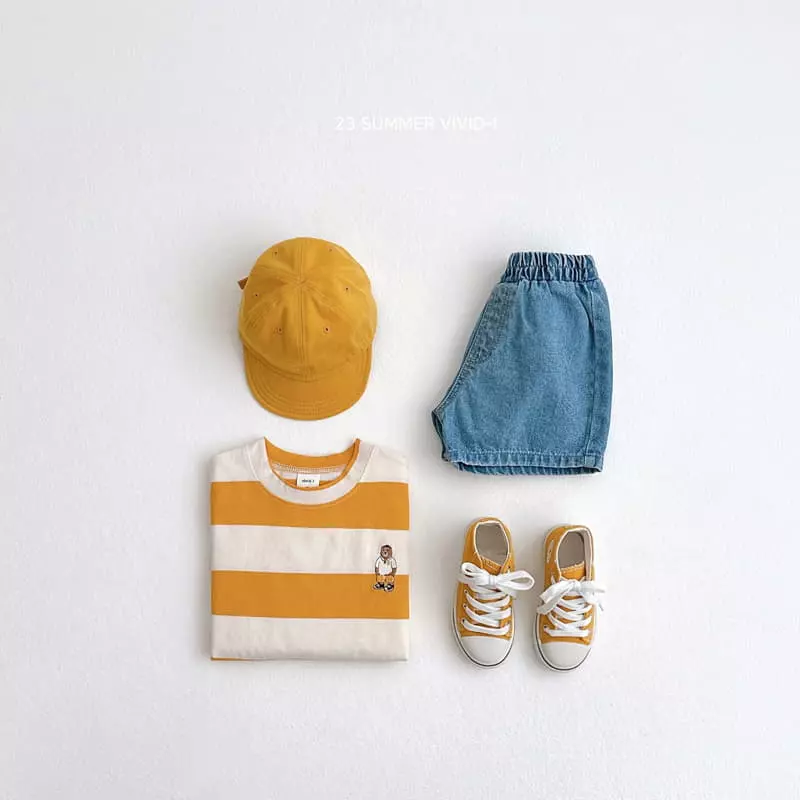 Vivid I - Korean Children Fashion - #fashionkids - Big Stripes Tee - 7