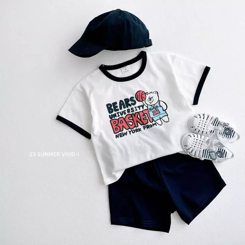 Vivid I - Korean Children Fashion - #fashionkids - Dunk Piping Tee - 9