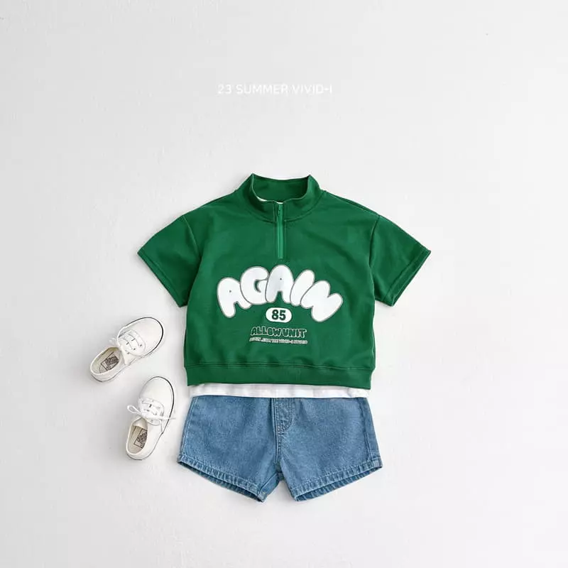 Vivid I - Korean Children Fashion - #fashionkids - Again Top Bottom Set - 5