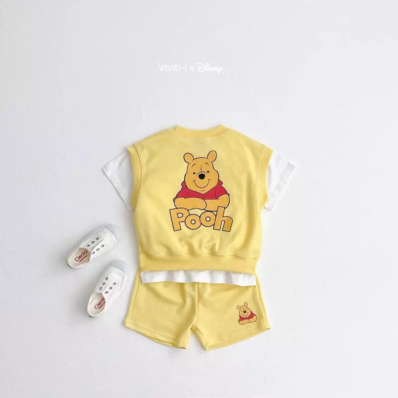 Vivid I - Korean Children Fashion - #discoveringself - D Vest Top Bottom Set - 4