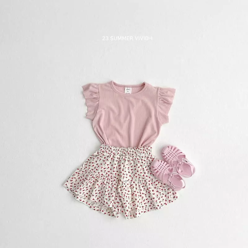 Vivid I - Korean Children Fashion - #kidsshorts - Rib Wing Sleeveless - 6