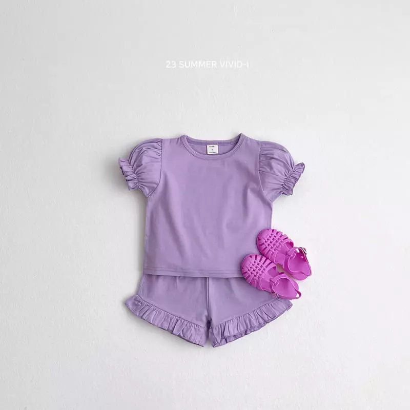 Vivid I - Korean Children Fashion - #kidsshorts - Princess Shirring Puff Tee - 2