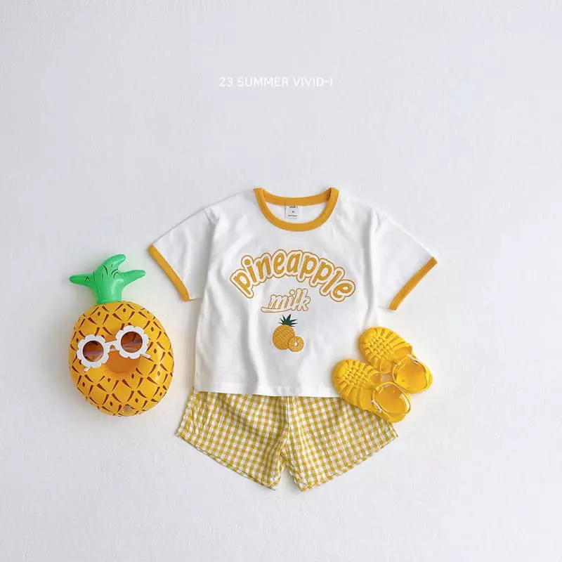 Vivid I - Korean Children Fashion - #fashionkids - Fruit Piping Top Bottom Set - 4
