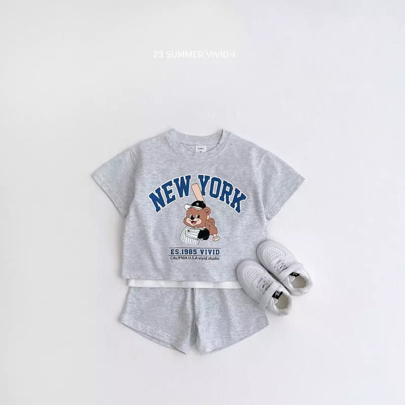 Vivid I - Korean Children Fashion - #kidsshorts - Base Ball Top Bottom Set - 2