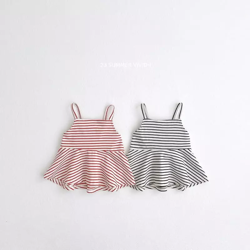 Vivid I - Korean Children Fashion - #kidsstore - Stripes Bustier
