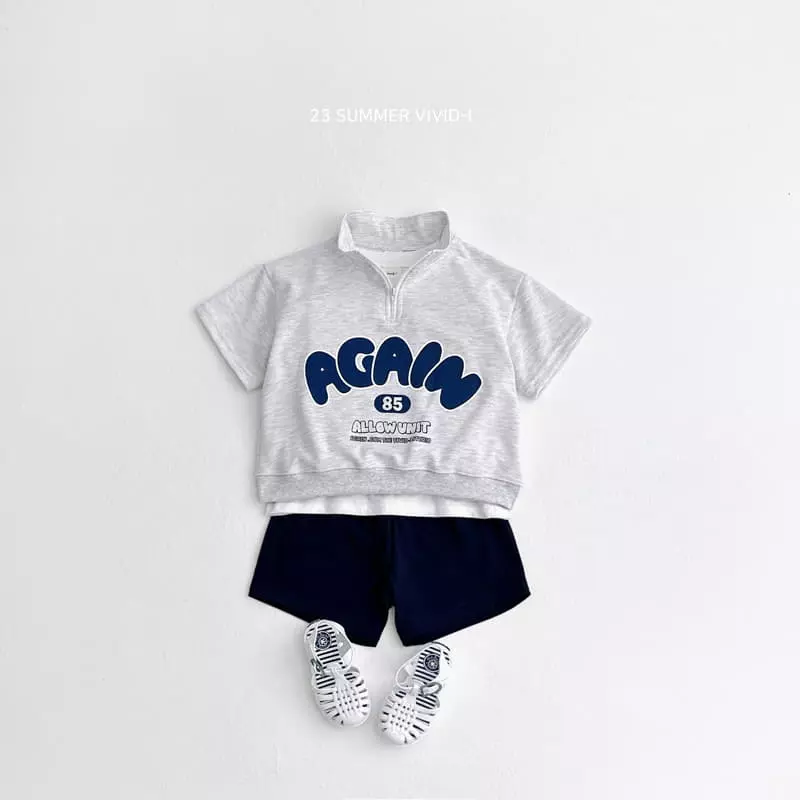 Vivid I - Korean Children Fashion - #kidsstore - Again Top Bottom Set - 7