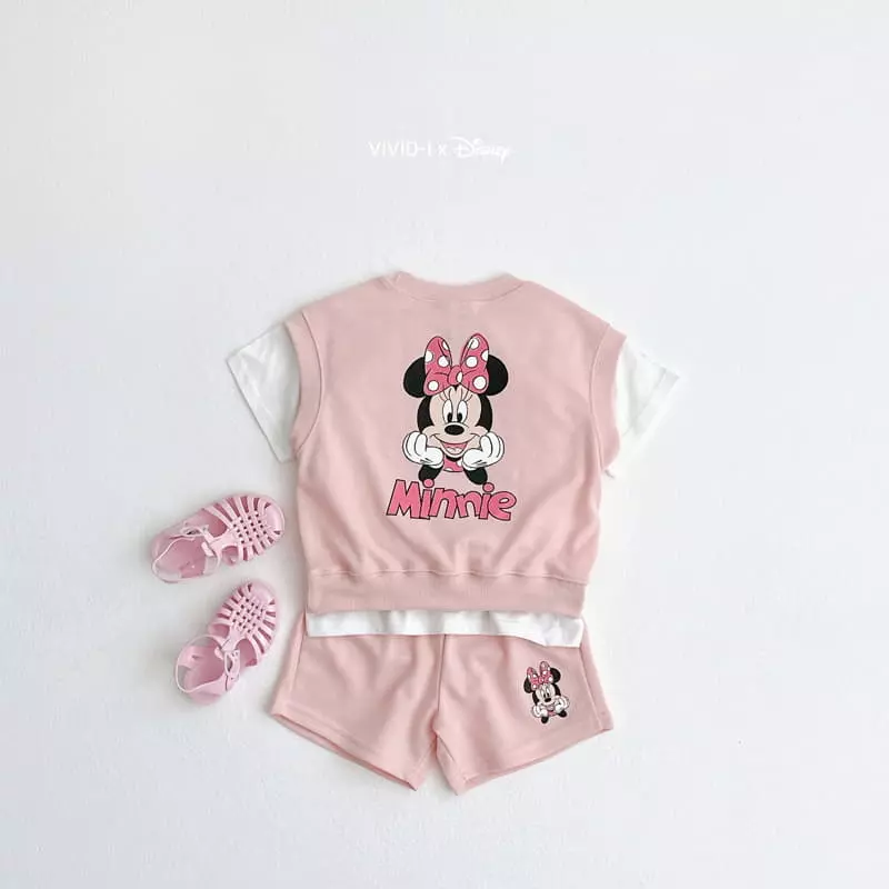 Vivid I - Korean Children Fashion - #kidsstore - D Vest Top Bottom Set - 6