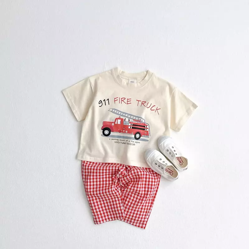 Vivid I - Korean Children Fashion - #kidsshorts - Check Pants - 4
