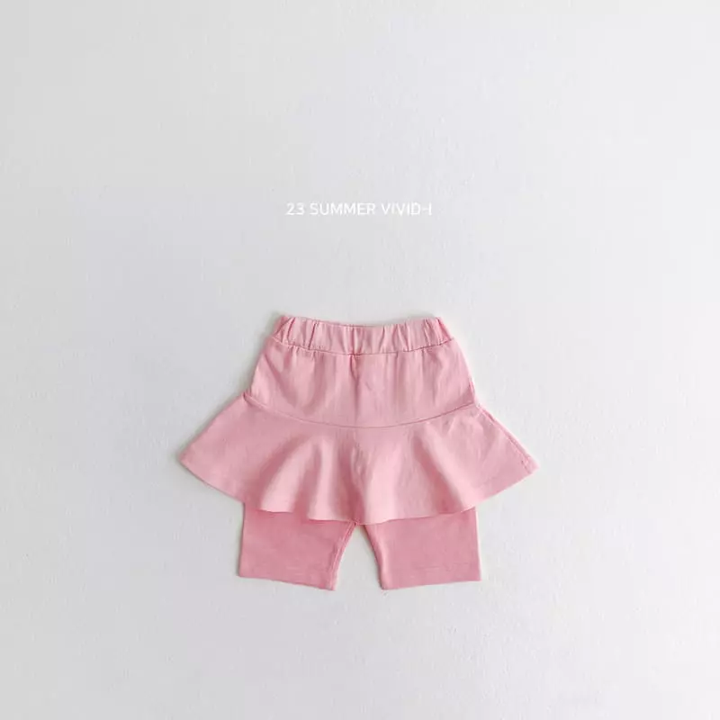 Vivid I - Korean Children Fashion - #kidsstore - Short Skirt Leggings - 2