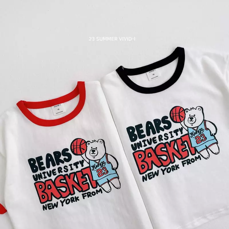 Vivid I - Korean Children Fashion - #kidzfashiontrend - Dunk Piping Tee - 12