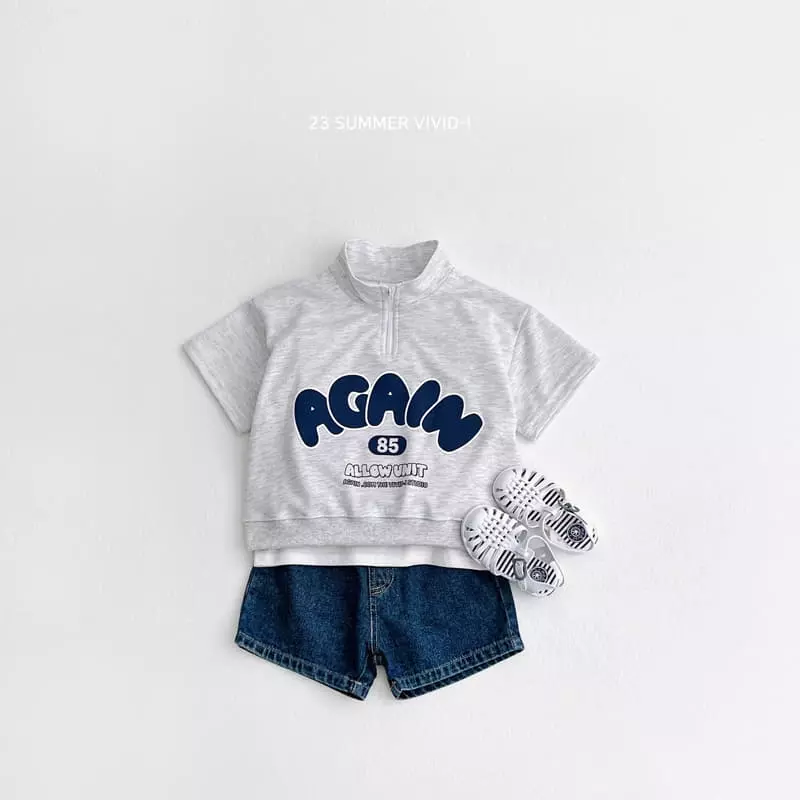 Vivid I - Korean Children Fashion - #kidzfashiontrend - Again Top Bottom Set - 8