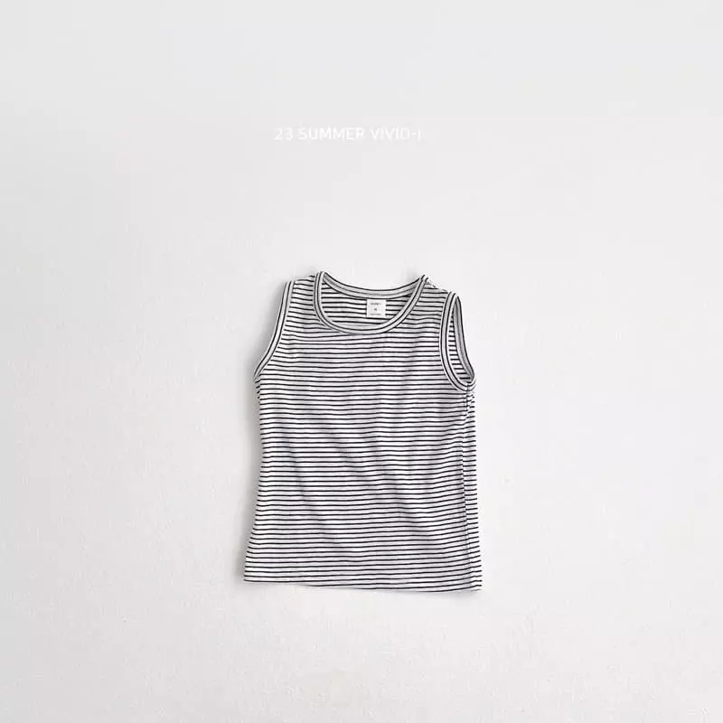 Vivid I - Korean Children Fashion - #littlefashionista - Stripes Layered Sleeveless