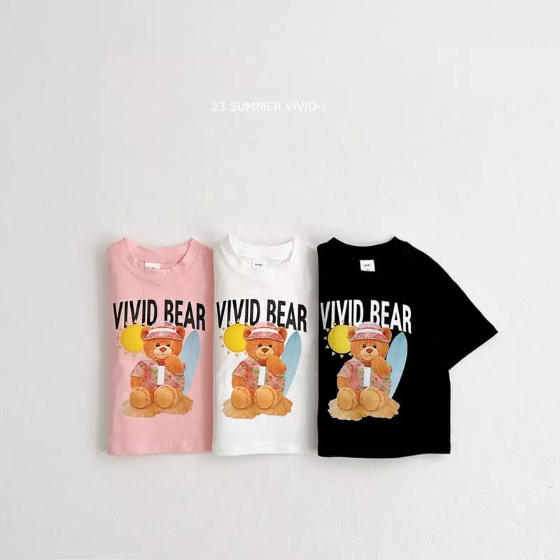 Vivid I - Korean Children Fashion - #littlefashionista - Sun Cap Bear Tee - 11