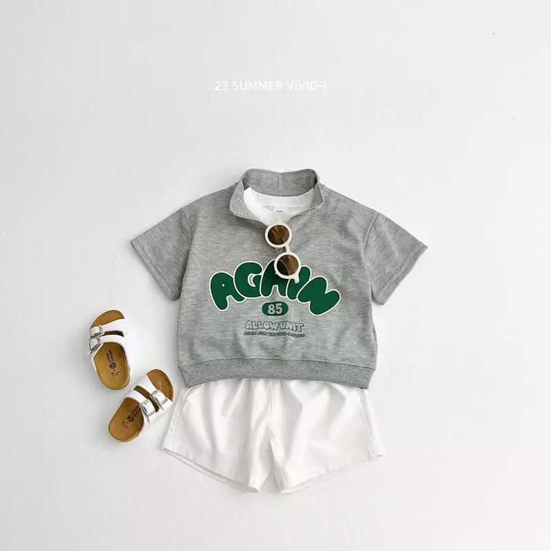 Vivid I - Korean Children Fashion - #littlefashionista - Again Top Bottom Set - 10
