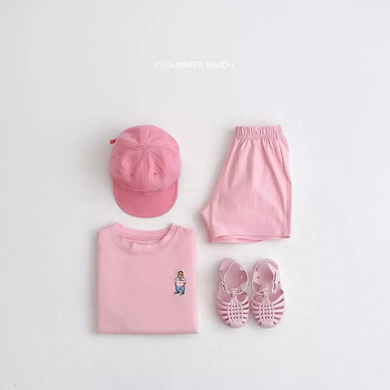 Vivid I - Korean Children Fashion - #magicofchildhood - Bear Embrodiery Tee - 8