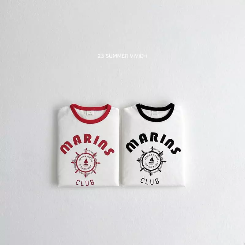 Vivid I - Korean Children Fashion - #magicofchildhood - Marin Piping Tee - 2